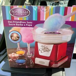 Nostalgia Electrics Retro Hard & Sugar-Free Cotton Candy Maker Red PCM805